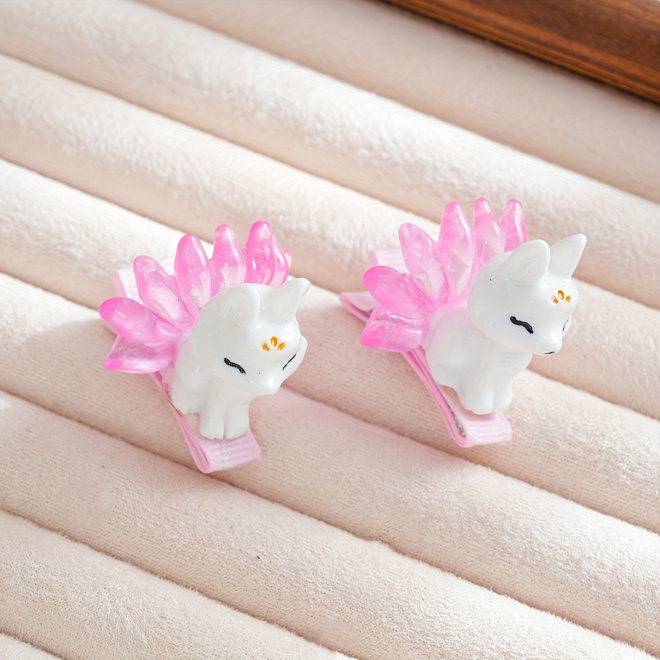 2pcs of Nine-Tailed Fox Hairpins Suitable for Daily Festival Party Travel Wear, Accessories Making Tools for Ladies Girls Decorative Gifts