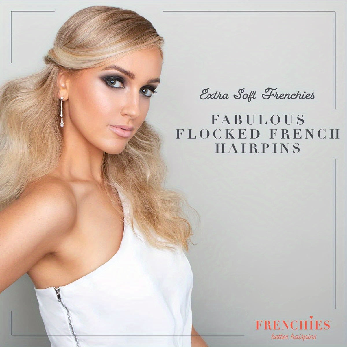 Frenchies French Twist Hair Pin, Ultra Flocked Extra Soft French Hair Pins for Women, Wedding, Updo Extensions, or Wig, 20 Count, Blond