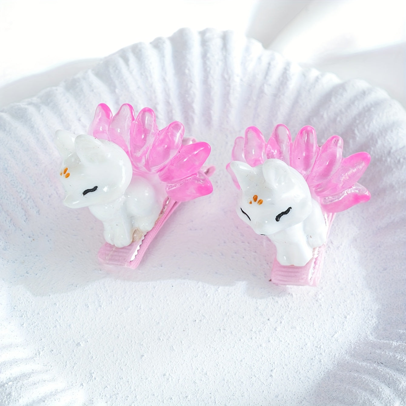 2pcs of Nine-Tailed Fox Hairpins Suitable for Daily Festival Party Travel Wear, Accessories Making Tools for Ladies Girls Decorative Gifts