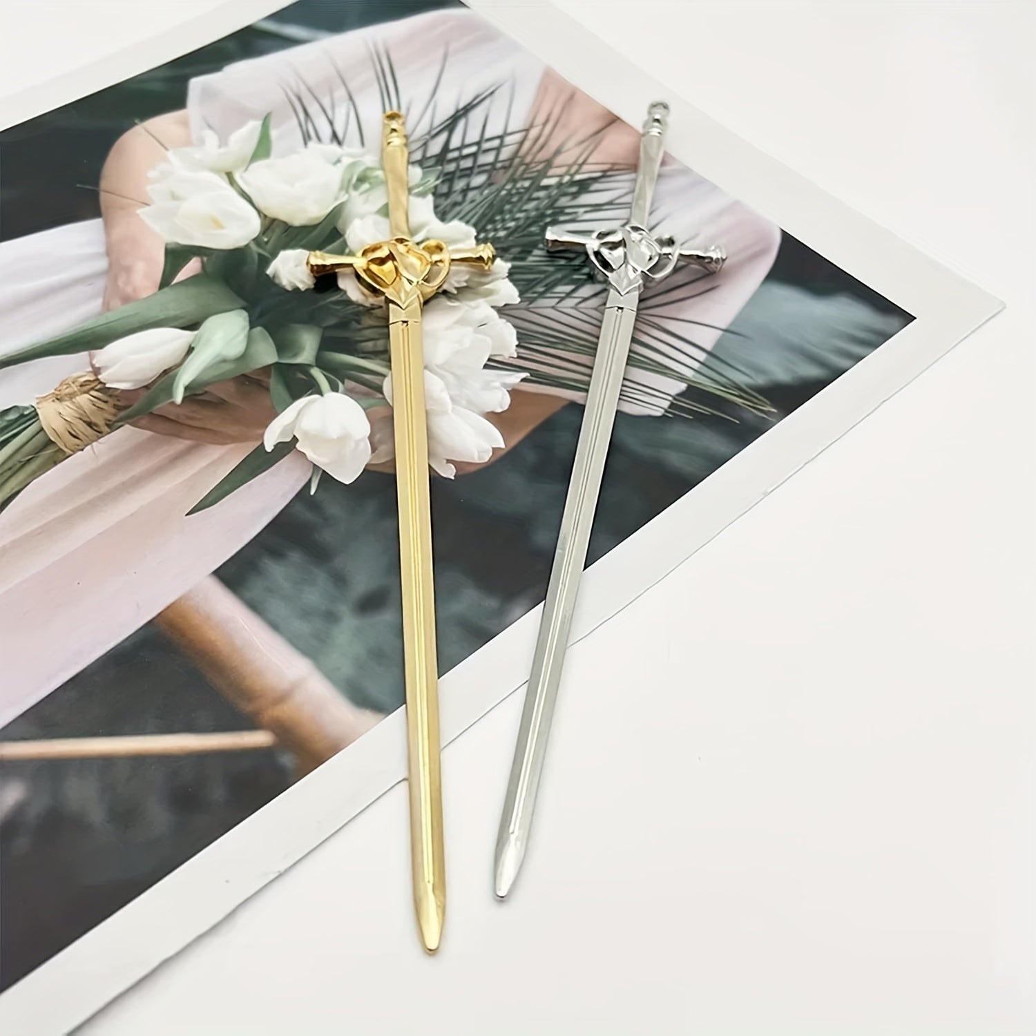 6pcs Hair Sticks for Buns,Hair Chopsticks,Sword Hair Pin,for Vintage Hair,Renaissance Chinese Hair Accessories,Metal Sword Hair Pins,Ancient Style Sword Hair Chopstick