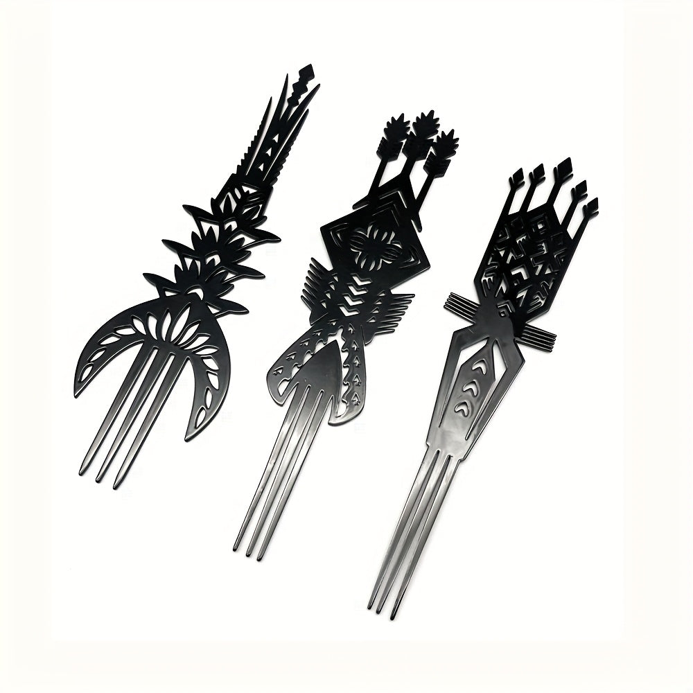 1pc Vintage Tribal Chief Tall High Combs Hair Clip - Acetic Acid Material, Lightweight, Elegant Leopard Print with Star Accents, Perfect for Women'S Day, Weddings, Birthdays, and Parties, Wedding Hair Accessory | Vintage Hairpin | Acetic Acid Material