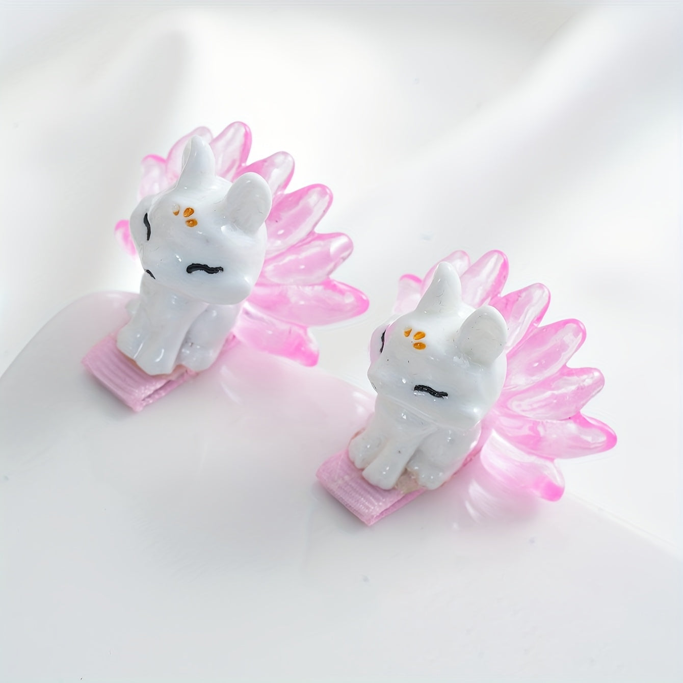 2pcs of Nine-Tailed Fox Hairpins Suitable for Daily Festival Party Travel Wear, Accessories Making Tools for Ladies Girls Decorative Gifts