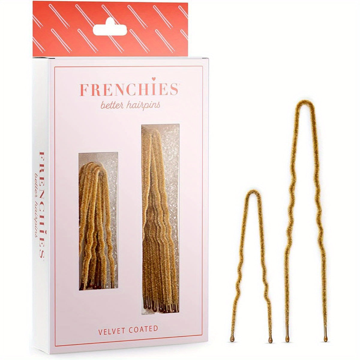 Frenchies French Twist Hair Pin, Ultra Flocked Extra Soft French Hair Pins for Women, Wedding, Updo Extensions, or Wig, 20 Count, Blond