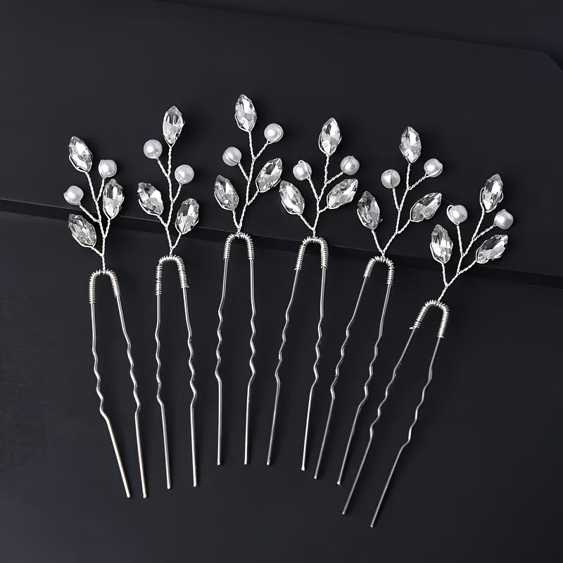Fashion U Style Crystal Hairpin Clip for Women Party Bridal Wedding Hair Accessories Jewelry Hair Clip pin Gift