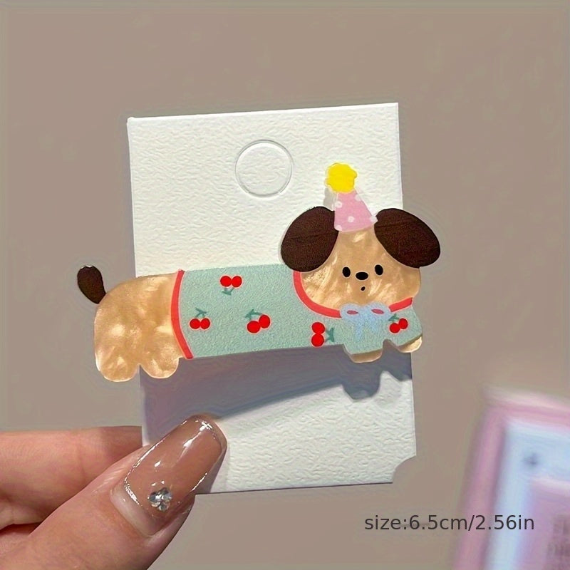 [Cute Hair Clips] Cute 2pcs/3pcs/5pcs Cartoon Animal Hair Clip Set, Cat and Puppy Hairpins | Fashionable Hairstyle Accessories for Women, Party Stylish Creative Style Bangs Barrette, Birthday Gift