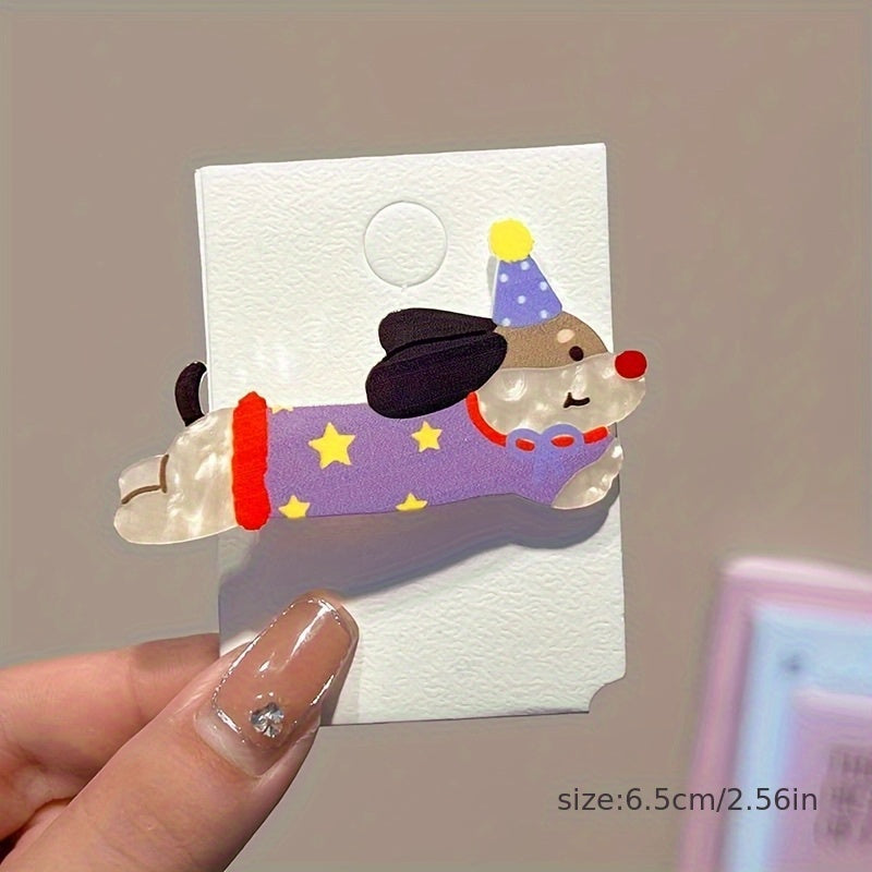 [Cute Hair Clips] Cute 2pcs/3pcs/5pcs Cartoon Animal Hair Clip Set, Cat and Puppy Hairpins | Fashionable Hairstyle Accessories for Women, Party Stylish Creative Style Bangs Barrette, Birthday Gift