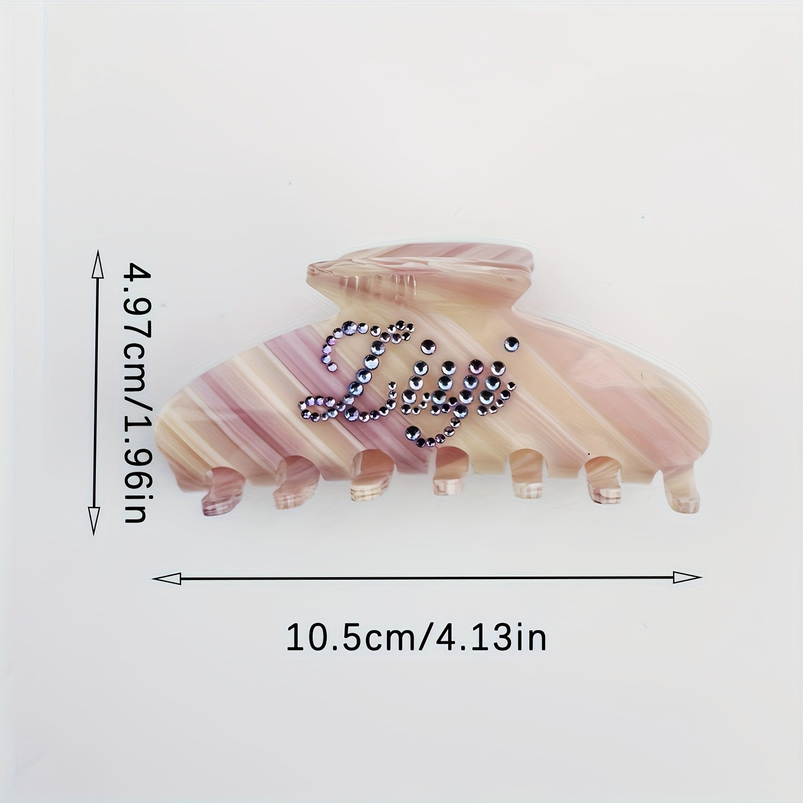 1pc Personalized Name Hair Clip for Women - Custom Rhinestone Oval Hairpin with Multi-Color Options, Elegant Wedding Bridesmaid Mother’s Day Christmas Gift, Fits Thin/Medium/Thick Hair, Special Occasion, Sparkling Embellishment, Highquality Accessory,