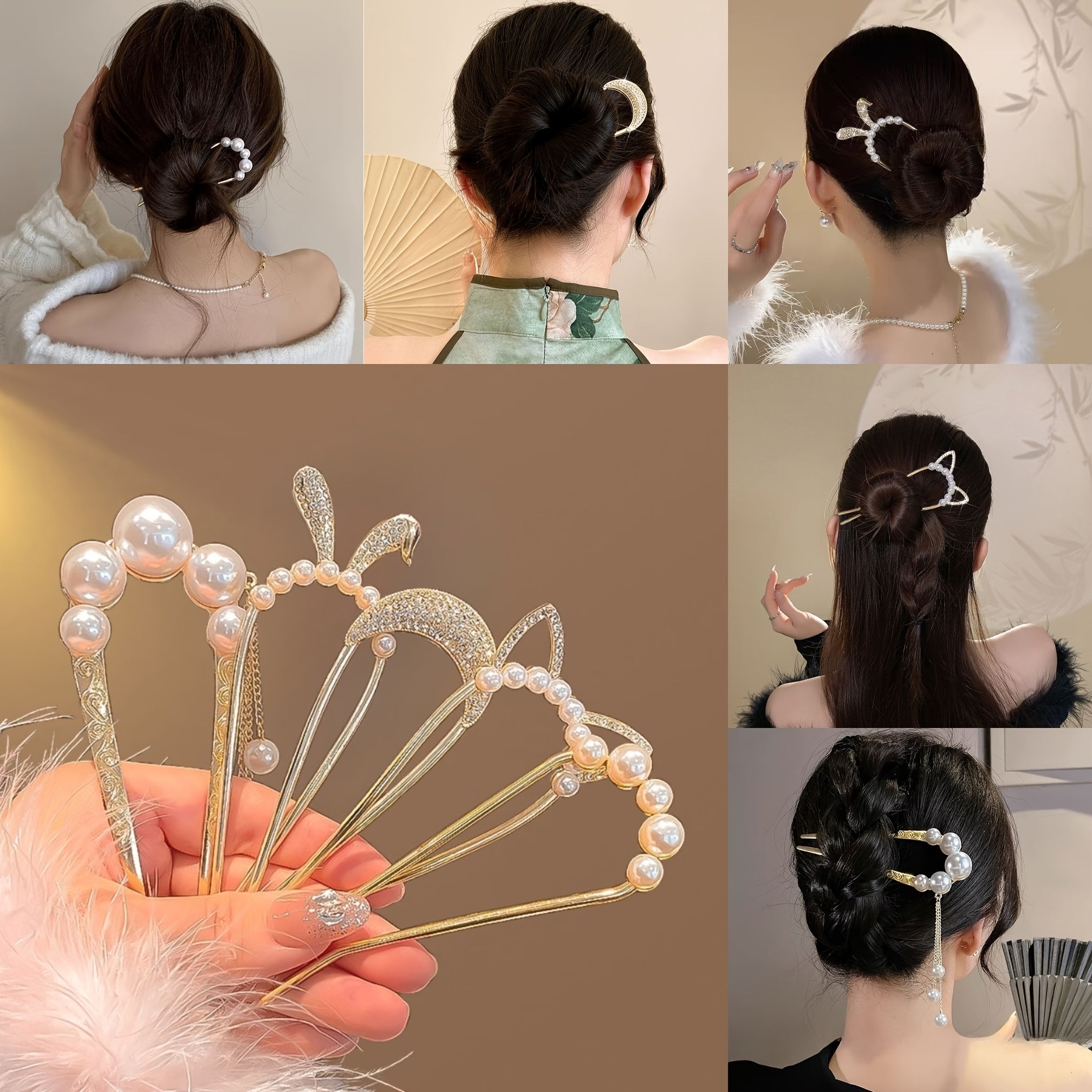 10pcs Elegant Alloy Hair Accessories - Moon, Butterfly, Flower Hairpins & U-Shaped Hair Clips Set, Perfect for Stylish Headgear, Ideal Gift for Valentines Day, Valentines Day Gift|Butterfly Motif|Durable Alloy, Hair Accessories