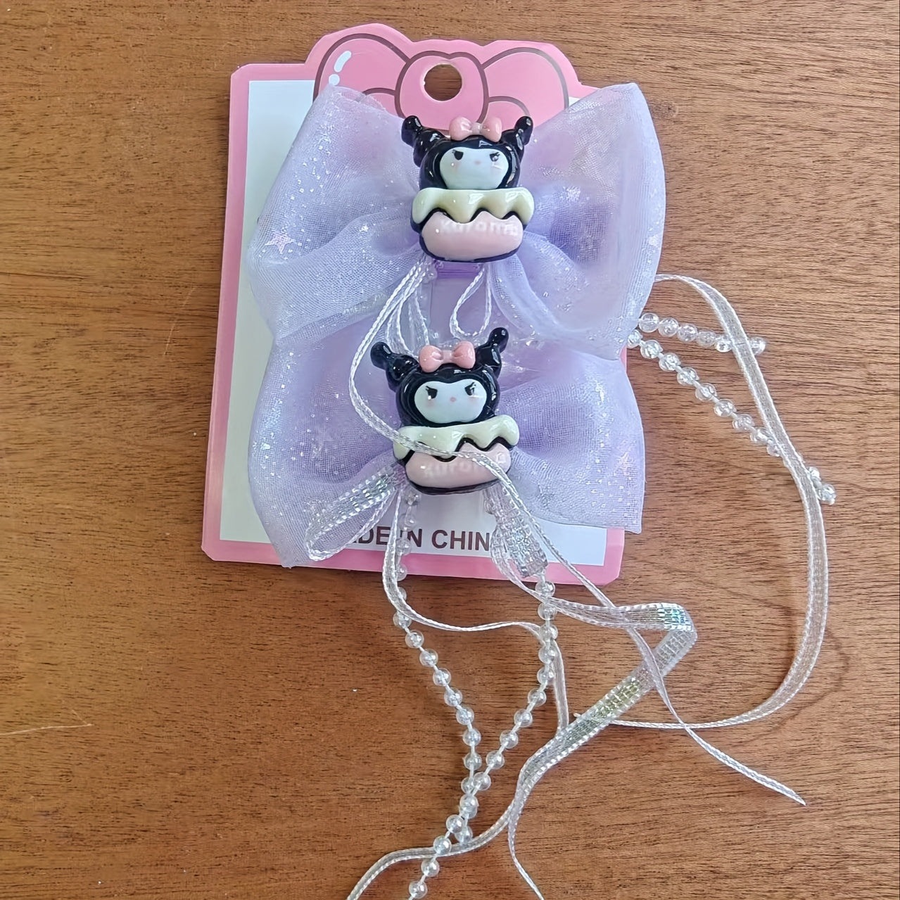 [Cute Hairpin] Sanrio Licensed 2pcs Hairpin Set | Cute Cartoon Bow Accessories, Stylish Hairpins for Women And Teenagers, Perfect for Makeup And Everyday Styling, Birthday Gift Set