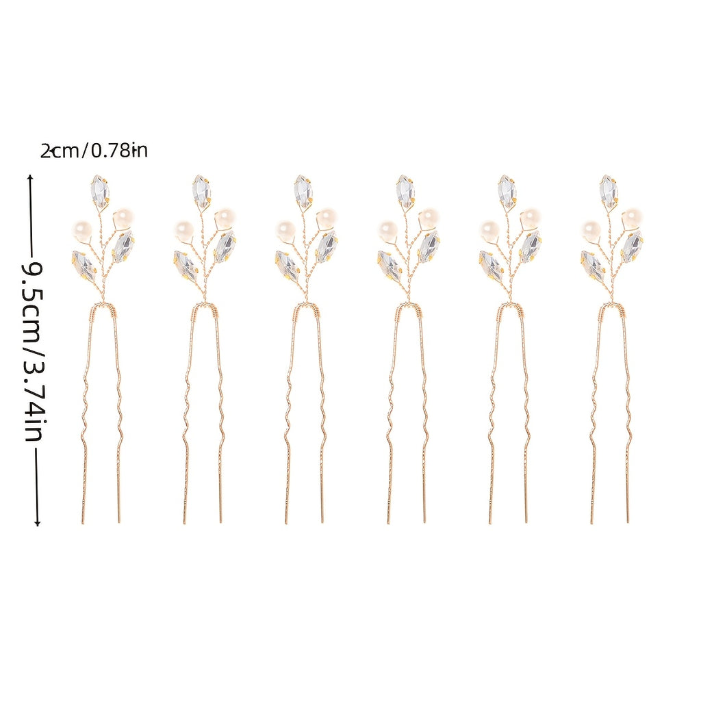 Fashion U Style Crystal Hairpin Clip for Women Party Bridal Wedding Hair Accessories Jewelry Hair Clip pin Gift